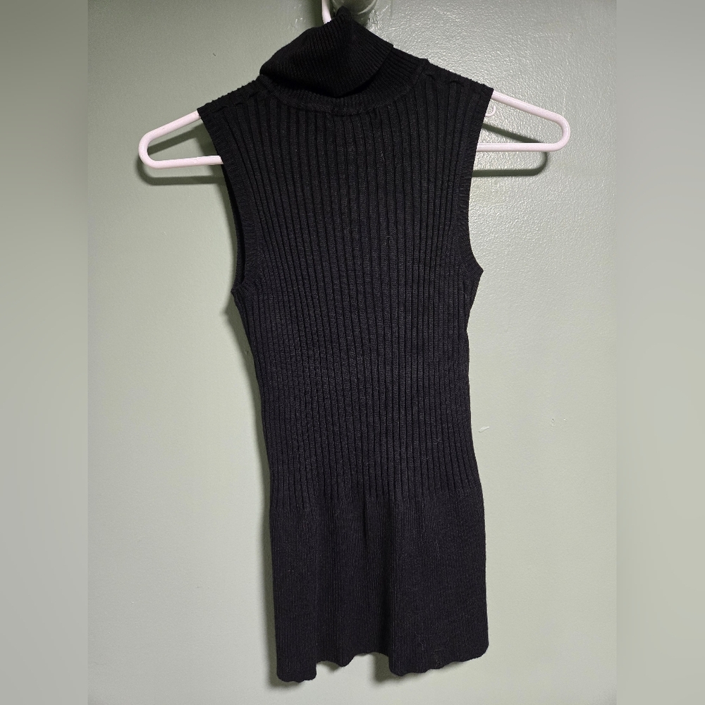 Dressbarn Black Ribbed Knit Dress
